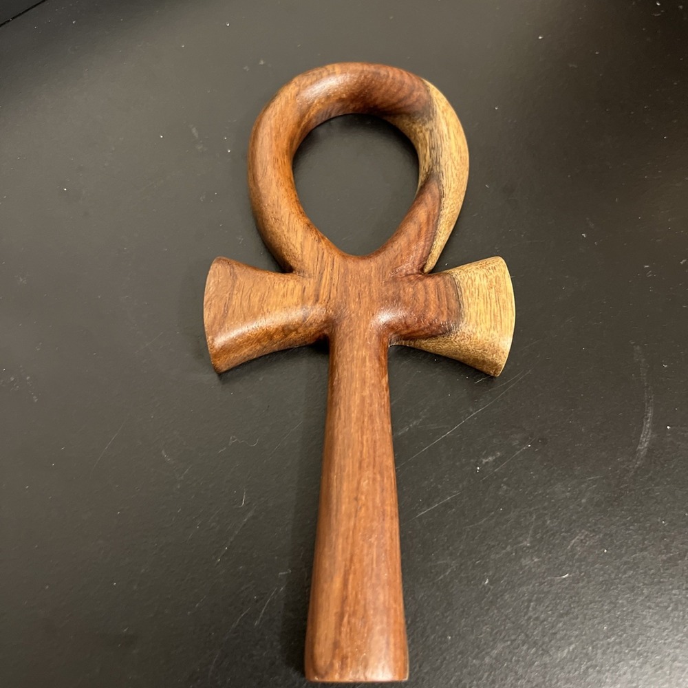 Ankh Egypt Symbol Key Of Life Wooden Cross Protector Symbol Signed